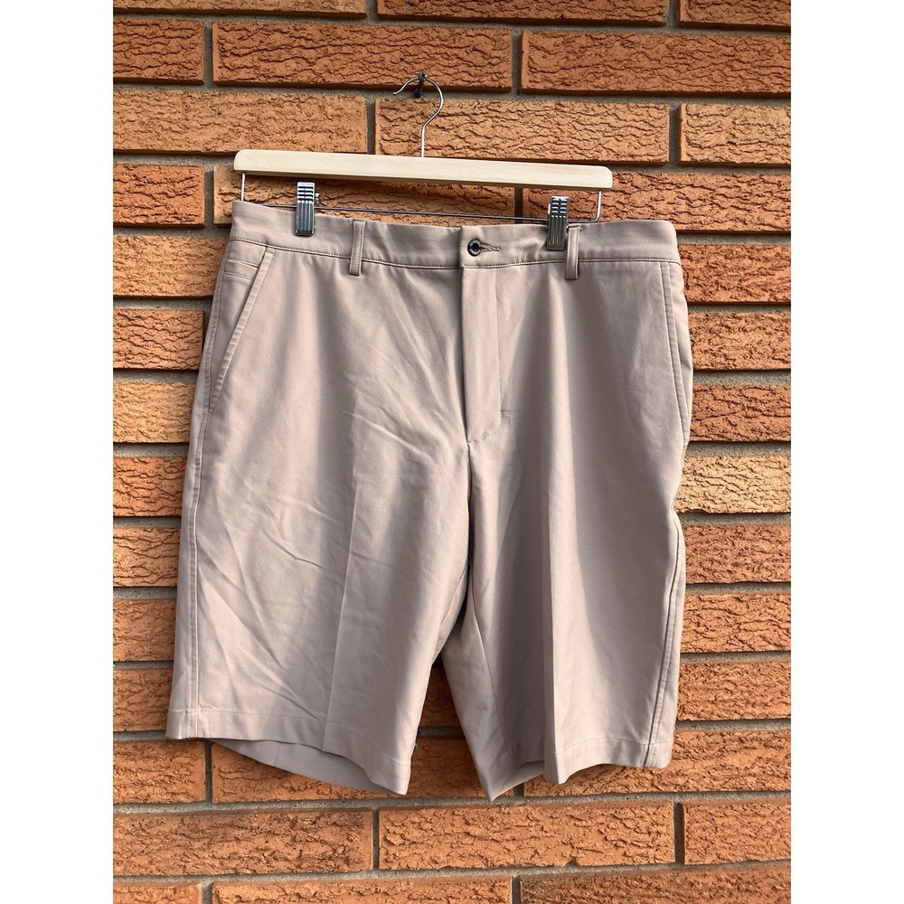 DUNNING Everbest Shorts Men 34 Khaki Golf‎ Performance Stretch Fabric
